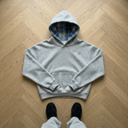 Grey Plaided Hoodie